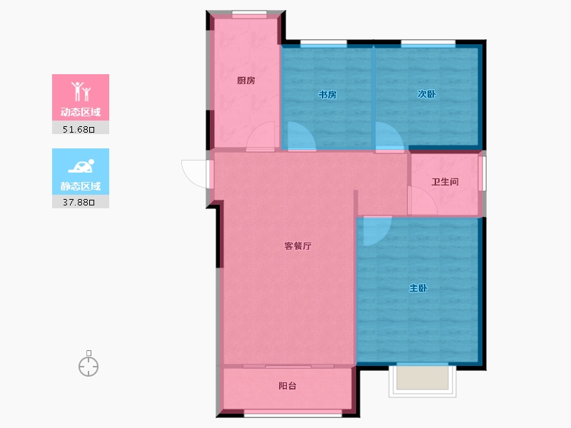 河北省-廊坊市-绿地空港西斯莱公馆-82.01-户型库-动静分区