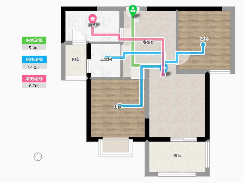 福建省-漳州市-三盛国际海岸-60.00-户型库-动静线