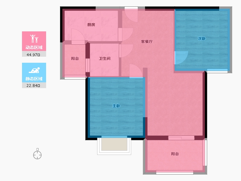 福建省-漳州市-三盛国际海岸-60.00-户型库-动静分区