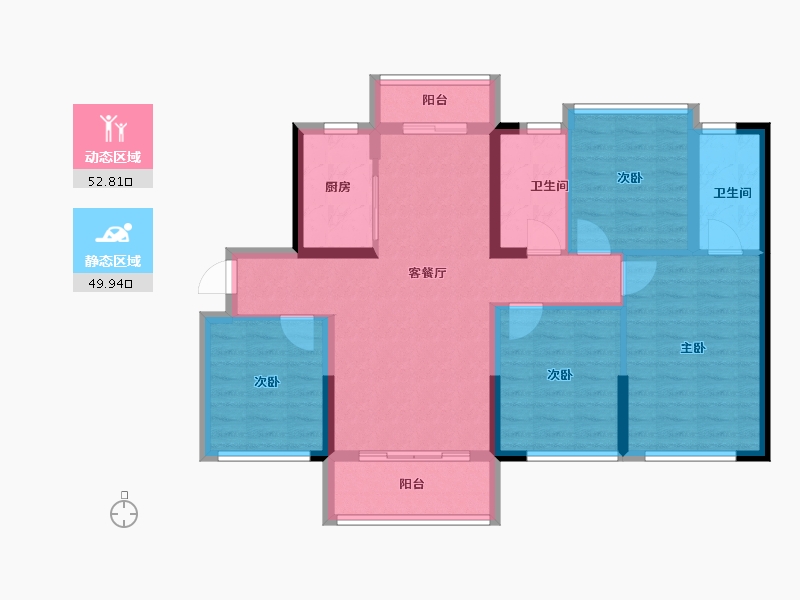 广西壮族自治区-桂林市-光达云创谷溪江悦-91.36-户型库-动静分区