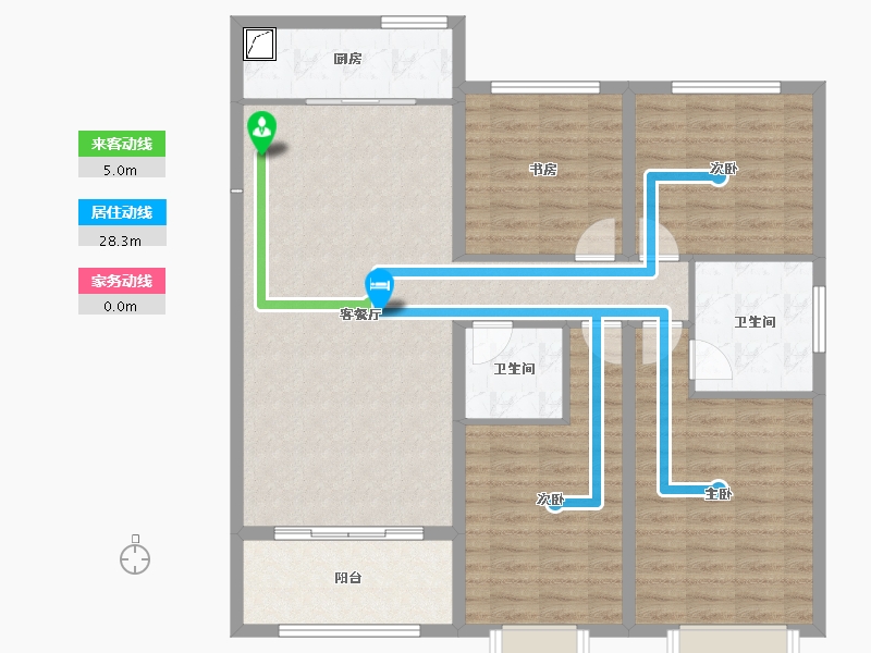 山西省-忻州市-学府雅苑-115.73-户型库-动静线