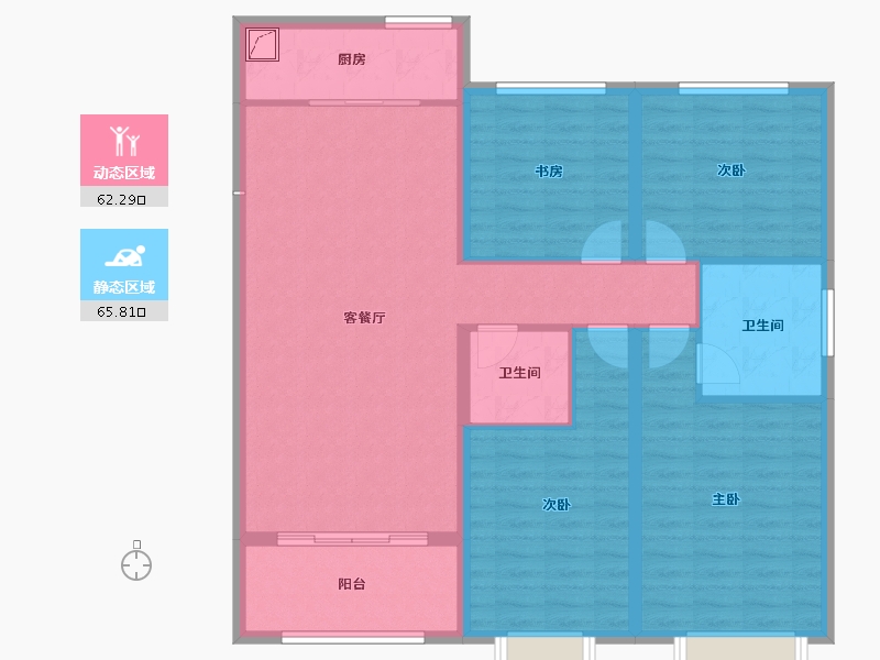 山西省-忻州市-学府雅苑-115.73-户型库-动静分区