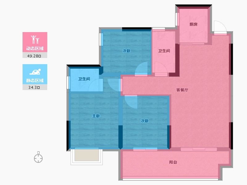 广西壮族自治区-桂林市-顺祥府-74.13-户型库-动静分区