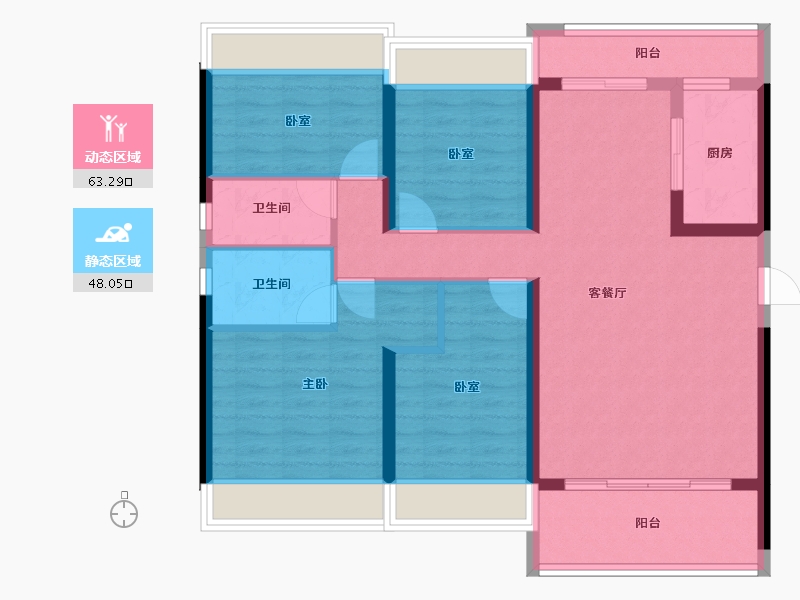 广东省-韶关市-乐昌碧桂园-99.39-户型库-动静分区