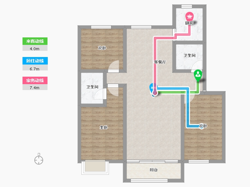 宁夏回族自治区-吴忠市-玺悦府-93.99-户型库-动静线