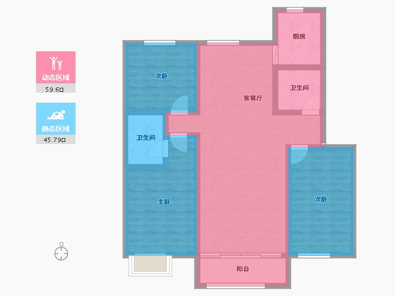 宁夏回族自治区-吴忠市-玺悦府-93.99-户型库-动静分区