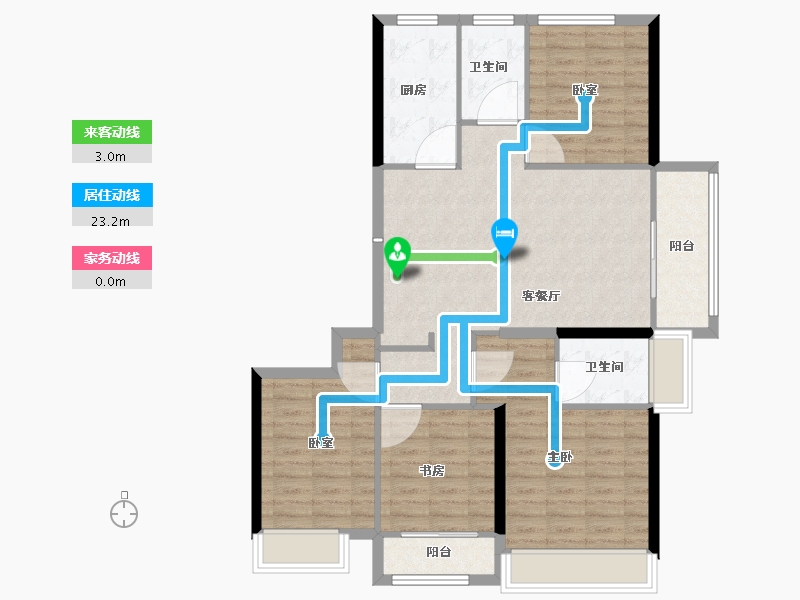 贵州省-六盘水市-公园道1号-101.61-户型库-动静线