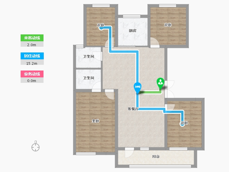 辽宁省-沈阳市-志城·中央公园·铂翠园-110.29-户型库-动静线