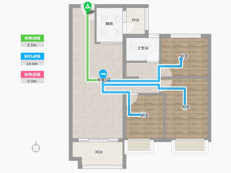 贵州省-黔南布依族苗族自治州-中国铁建东来尚城-72.97-户型库-动静线