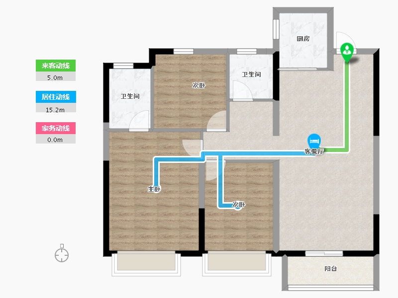 河南省-安阳市-嘉洲秀悦-98.70-户型库-动静线