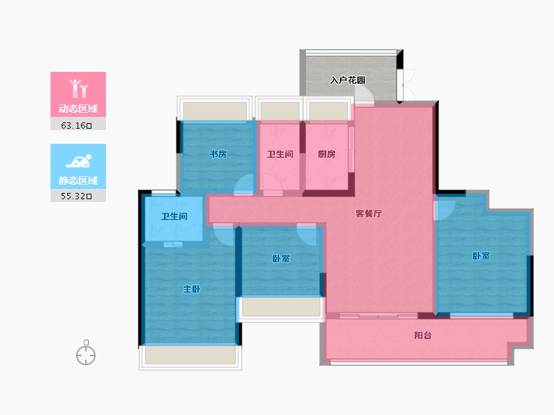 湖北省-十堰市-新时代·江屿城-112.33-户型库-动静分区