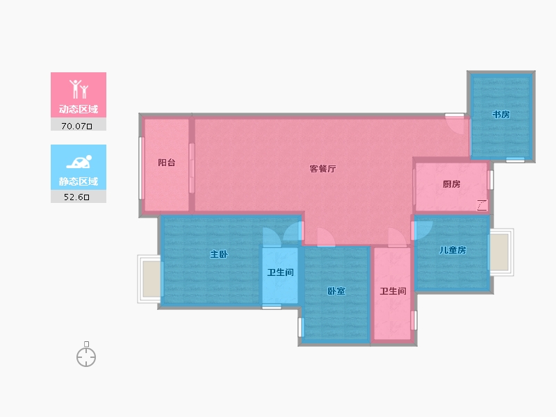 江苏省-淮安市-建华观园-110.00-户型库-动静分区