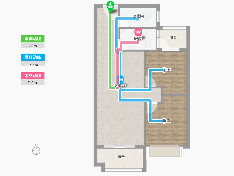 贵州省-黔南布依族苗族自治州-中国铁建东来尚城-65.33-户型库-动静线