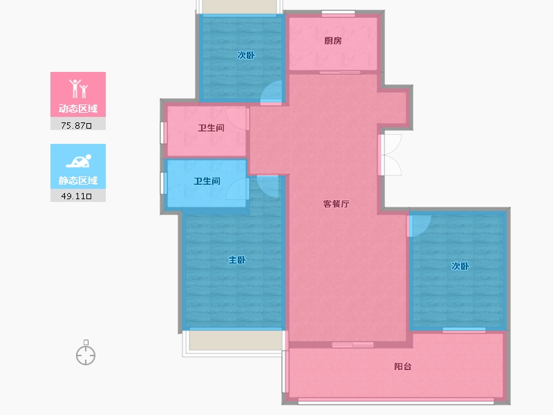 河南省-安阳市-内黄万洋品尊国际-112.39-户型库-动静分区