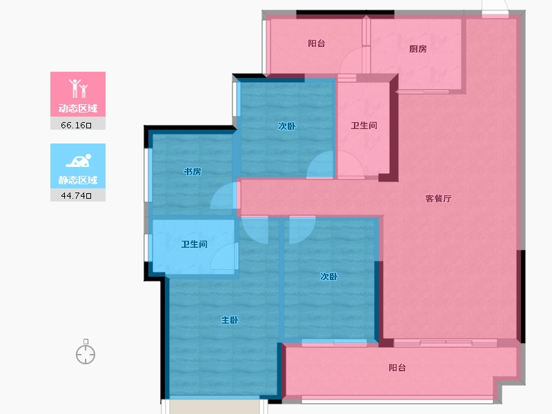 广东省-韶关市-白云天滨江壹号-99.60-户型库-动静分区