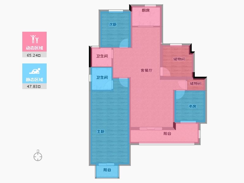 安徽省-蚌埠市-拓基鼎元学府-101.09-户型库-动静分区