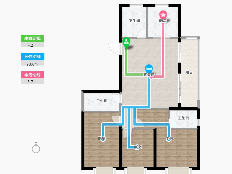 山西省-太原市-碧桂园玖玺臺天玺-103.48-户型库-动静线