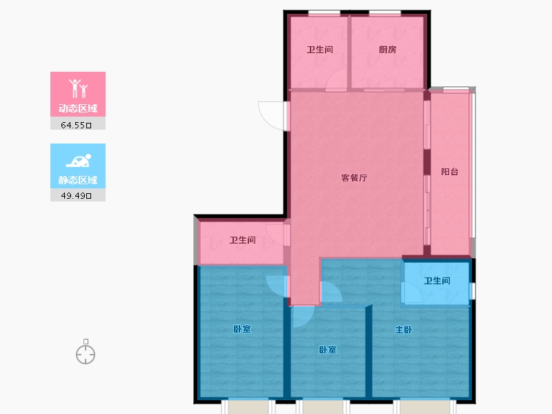 山西省-太原市-碧桂园玖玺臺天玺-103.48-户型库-动静分区