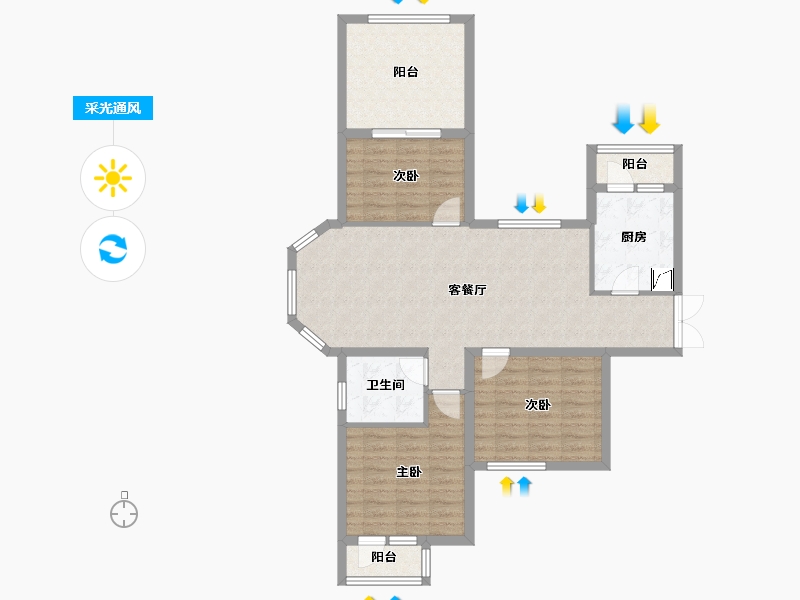 河北省-廊坊市-早安北京-91.08-户型库-采光通风