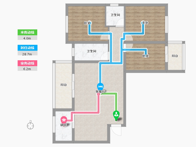 湖北省-十堰市-润扬华府-92.27-户型库-动静线