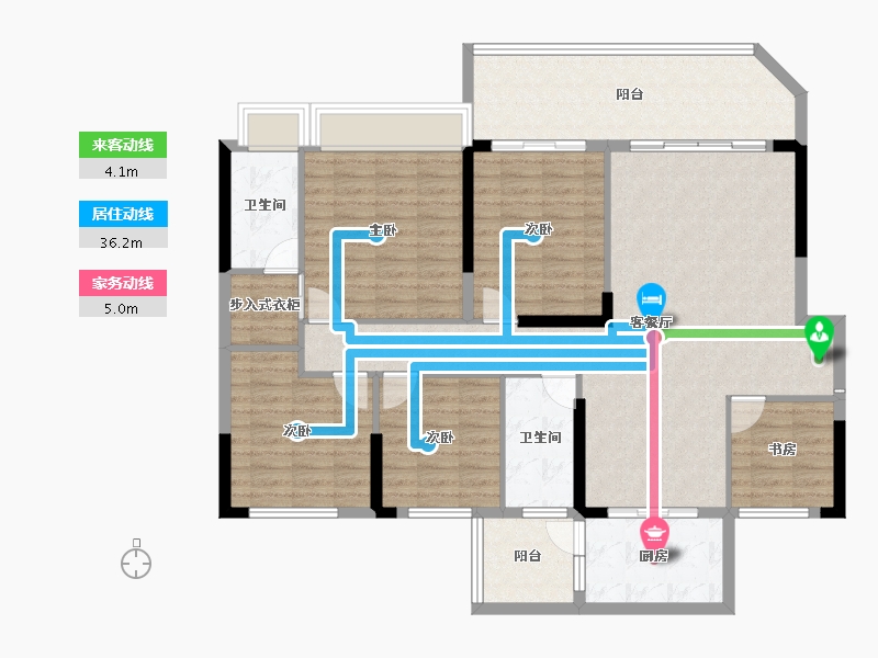 广东省-韶关市-白云天滨江壹号-130.01-户型库-动静线