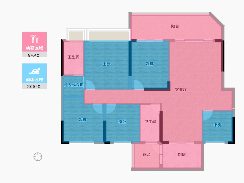 广东省-韶关市-白云天滨江壹号-130.01-户型库-动静分区