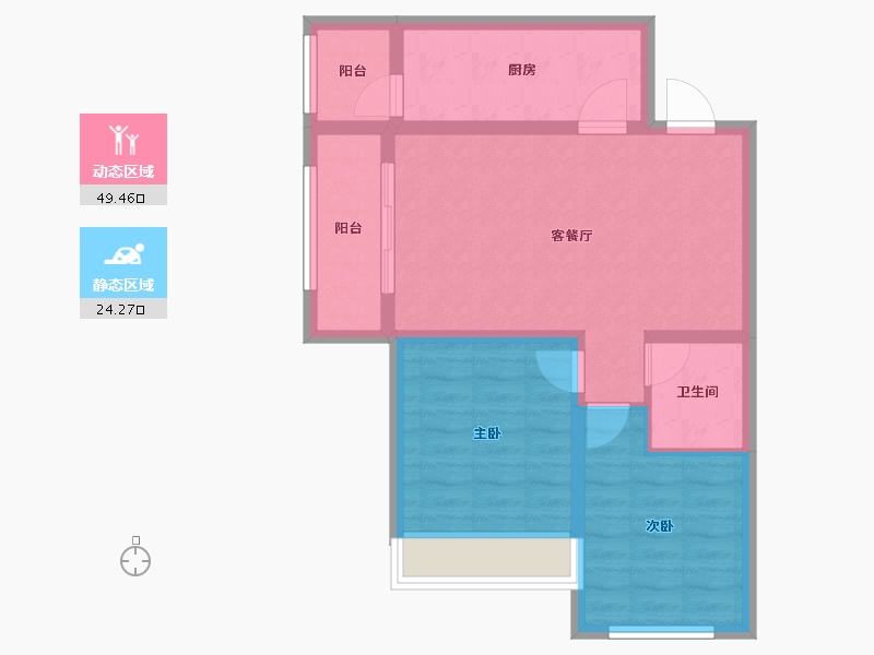 河北省-廊坊市-早安北京-65.32-户型库-动静分区