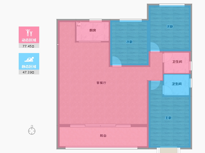 山西省-忻州市-荣盛秀容府-113.61-户型库-动静分区