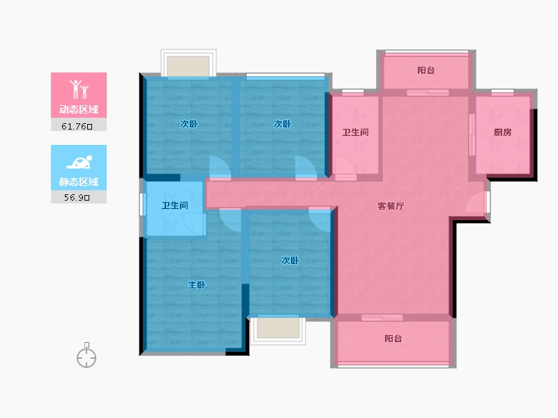 广西壮族自治区-桂林市-宏—珊瑚海-105.06-户型库-动静分区