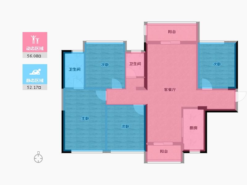 广西壮族自治区-桂林市-光达云创谷溪江悦-96.56-户型库-动静分区