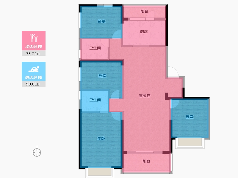 山西省-吕梁市-吕梁恒大御府-120.86-户型库-动静分区