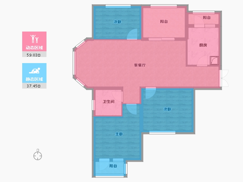 河北省-廊坊市-早安北京-85.72-户型库-动静分区