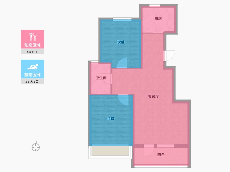 辽宁省-沈阳市-志城·中央公园·铂翠园-59.39-户型库-动静分区