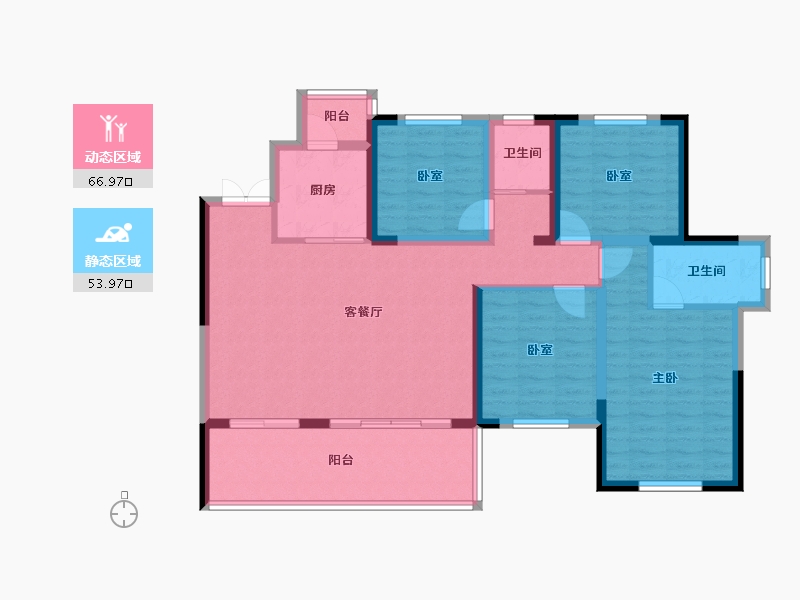 湖北省-十堰市-新时代·江屿城-108.40-户型库-动静分区