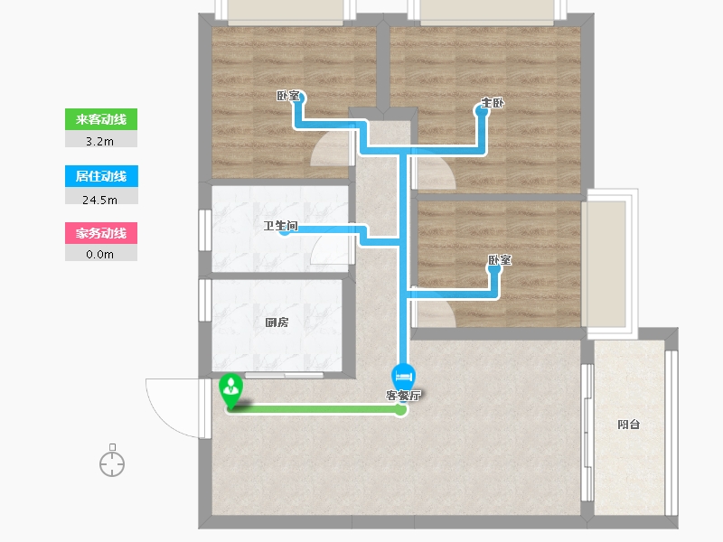 贵州省-黔南布依族苗族自治州-中国铁建东来尚城-68.05-户型库-动静线