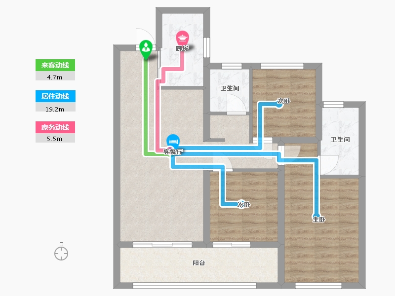 北京-北京市-清明上河-82.00-户型库-动静线