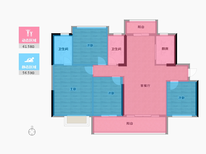 广西壮族自治区-桂林市-光达云创谷溪江悦-106.93-户型库-动静分区