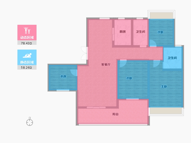 河南省-安阳市-内黄万洋品尊国际-122.00-户型库-动静分区