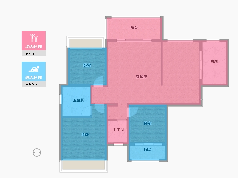 湖南省-怀化市-翰林学府-98.69-户型库-动静分区