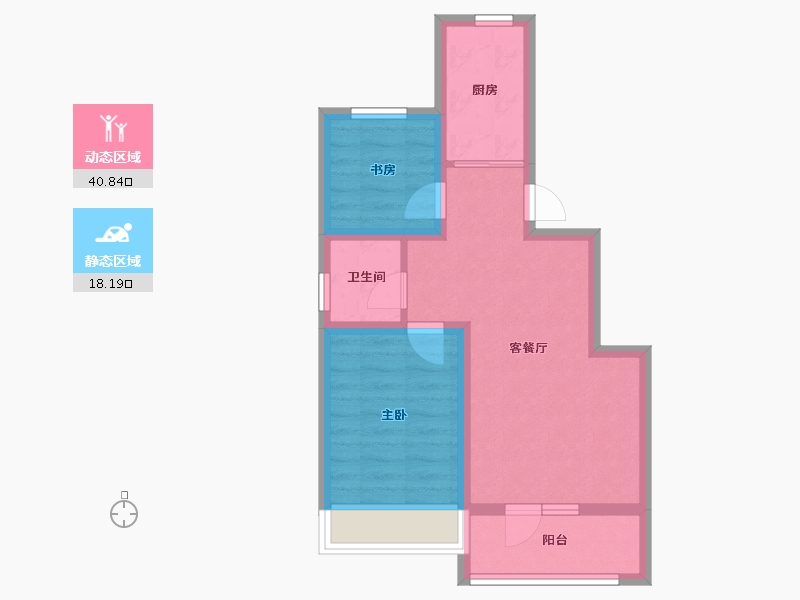 辽宁省-沈阳市-志城·中央公园·铂翠园-51.56-户型库-动静分区