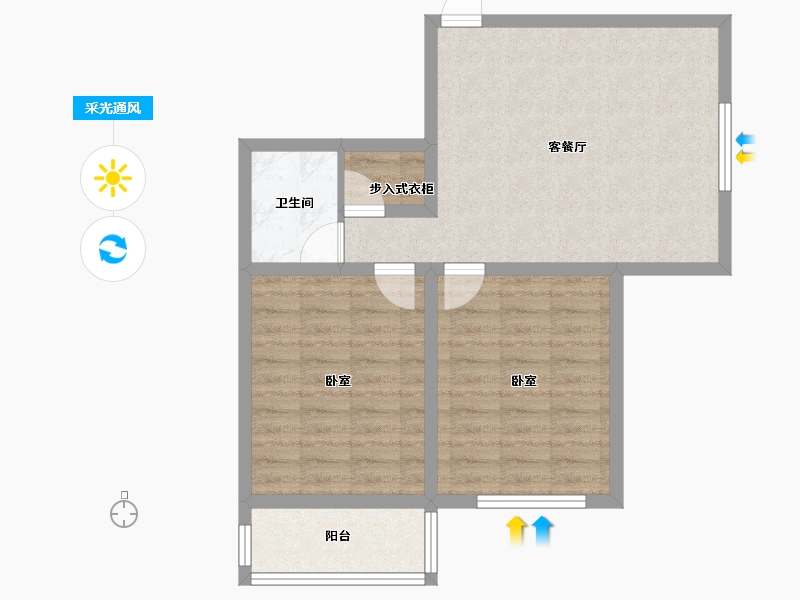 山西省-大同市-伯益公园府-65.46-户型库-采光通风