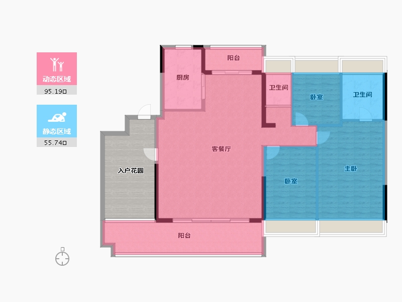 广东省-韶关市-乳源碧桂园江山-155.47-户型库-动静分区