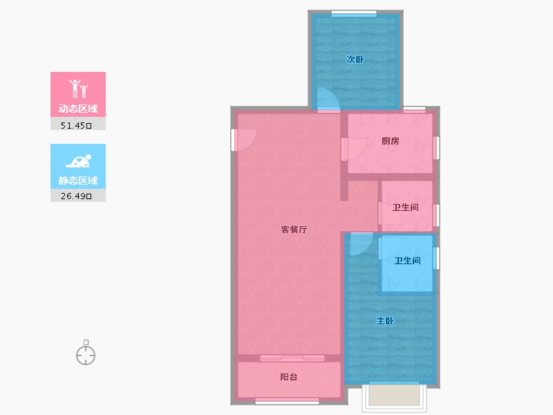 河北省-廊坊市-早安北京-69.35-户型库-动静分区