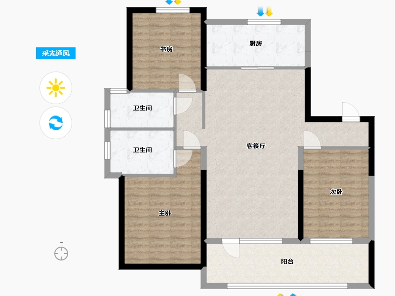 山东省-青岛市-中交公元五期-110.00-户型库-采光通风