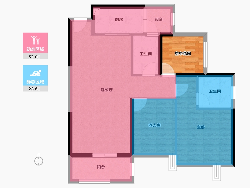 广东省-江门市-印象海伦湾-77.84-户型库-动静分区