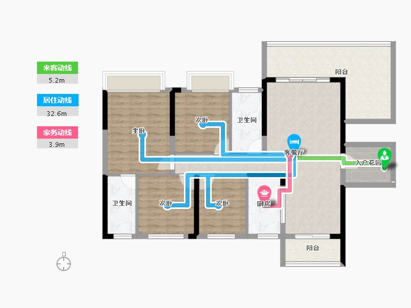 广东省-韶关市-白云天滨江壹号-111.51-户型库-动静线