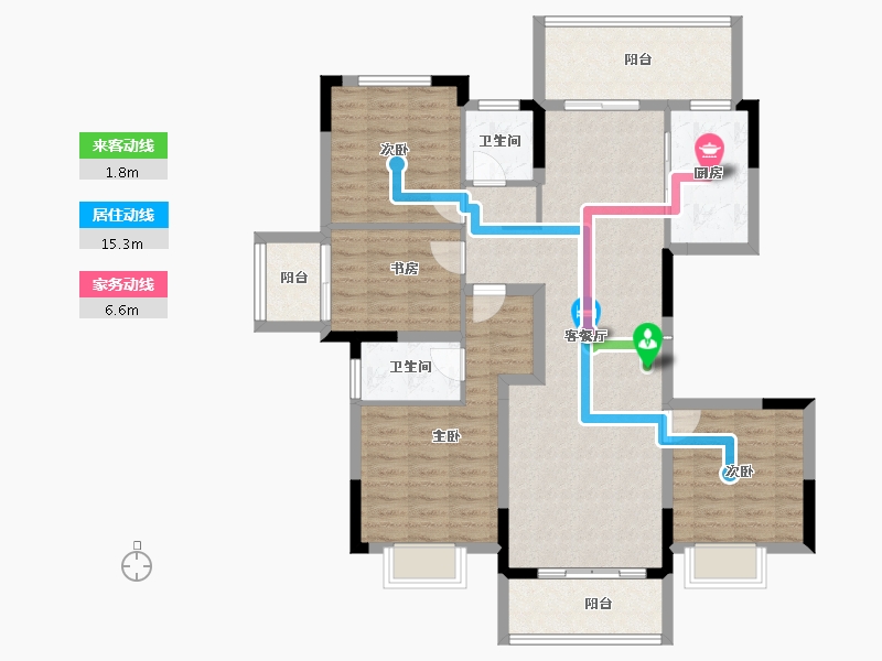 湖北省-宜昌市-万科理想城-112.00-户型库-动静线