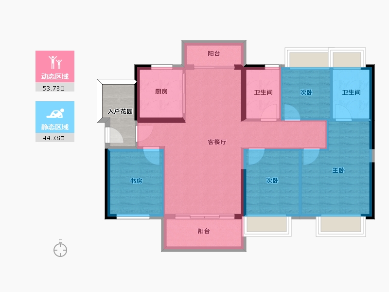 广东省-江门市-融创御府-92.74-户型库-动静分区