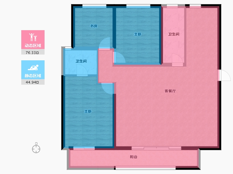 山西省-忻州市-御龙庭-109.98-户型库-动静分区