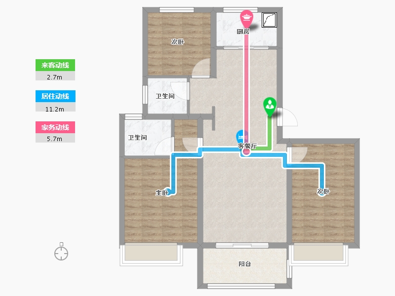 山西省-临汾市-汾河上园-92.00-户型库-动静线